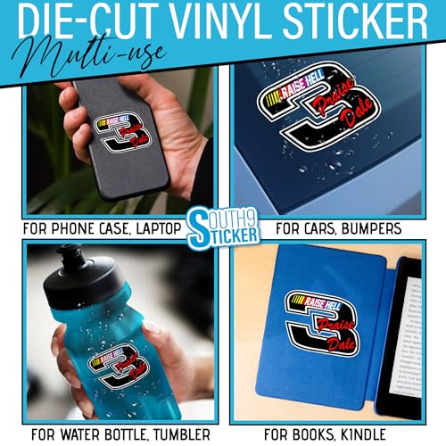 Raise Hell Praise Dale Racing Stickers - 2x2 Inches Waterproof Vinyl