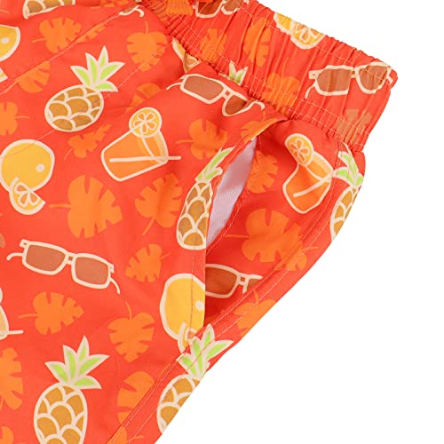 Boys' Quick Dry Beach Swim Trunks with Pockets - 3T Orange-Fruit