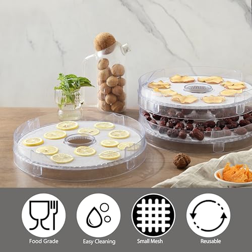 Silicone Dehydrator Sheets - 13" Round Food Tray Liners, 8 Pack