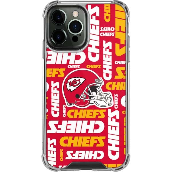 iPhone 14 Pro Max Clear Phone Case - NFL Kansas City Chiefs Design
