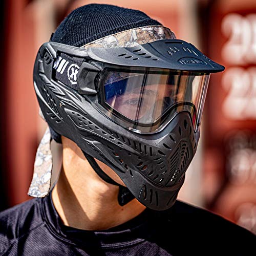 HSTL Goggle Paintball Airsoft Mask - Anti Fog Thermal Lens - Black/Clear