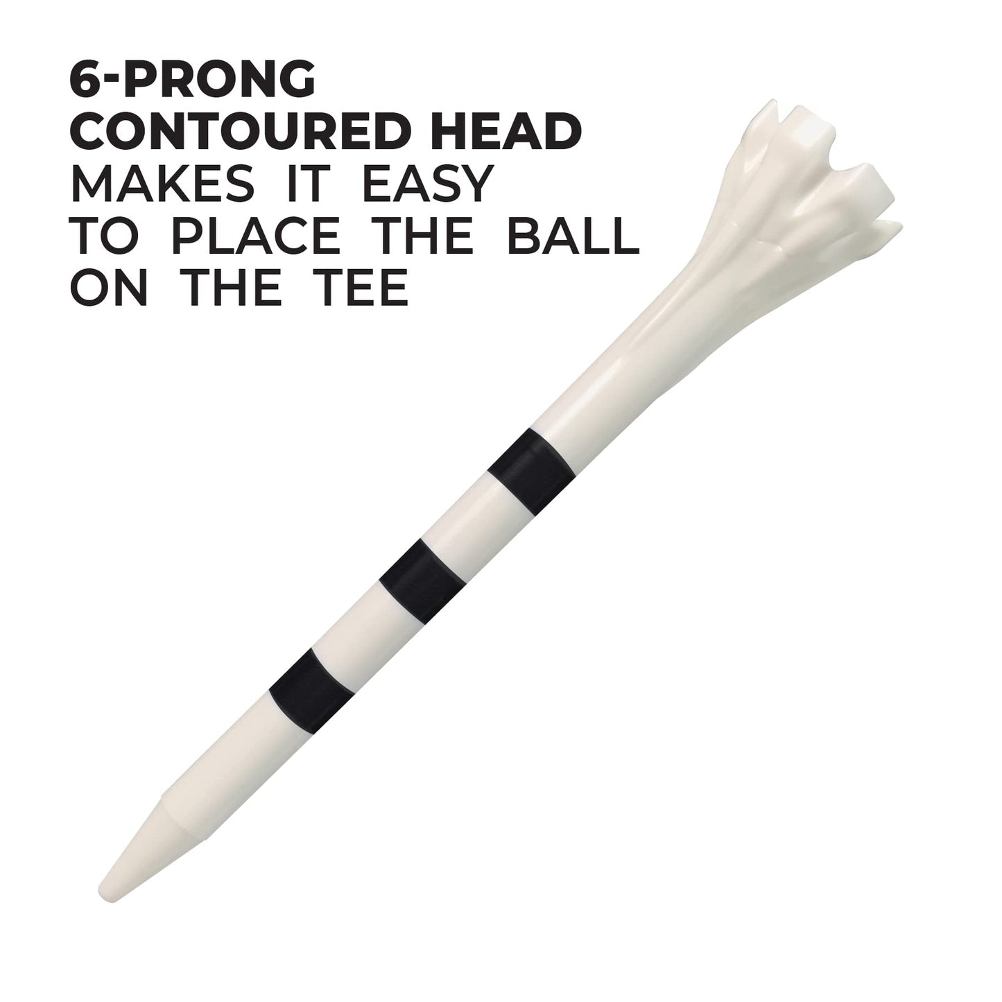 Champ 86501 Zarma Flytee My Hite 2-3/4" Combo Pack White with Red Stripes Golf Tees