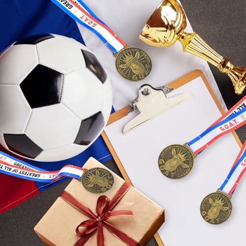 GOAT Medals Set - 6 Pcs Double-Sided 2 Inch Light Bronze