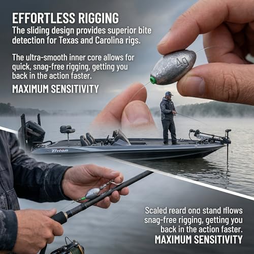 Egg Sinkers Fishing Weights - Oval Slip Sinker 1/8oz - 10pcs
