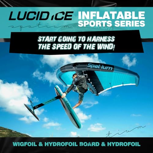 Inflatable Hydrofoil Board with Wind Wing Foil - Blue Green / KVP 4 m² + 100L