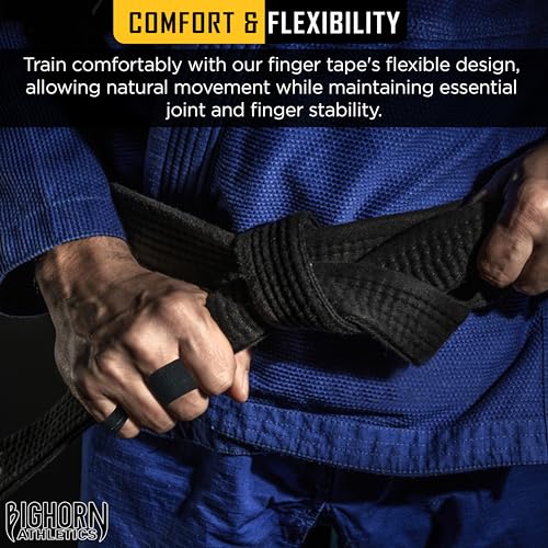 Premium Athletic Finger Tape - 0.3-Inch x 45-Feet, 4 Rolls, Black