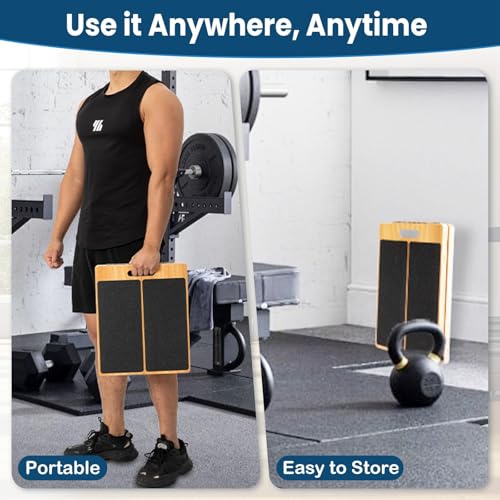 Adjustable Wooden Slant Board - 13-Inch Wide, 5 Angles, Large