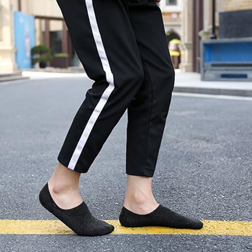 No Show Socks Men - Low Cut Non Slip Ankle Socks - 12 Pairs Black
