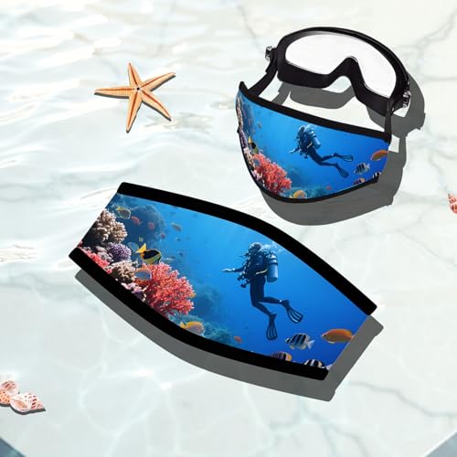 Neoprene Diving Mask Strap Cover - Sea