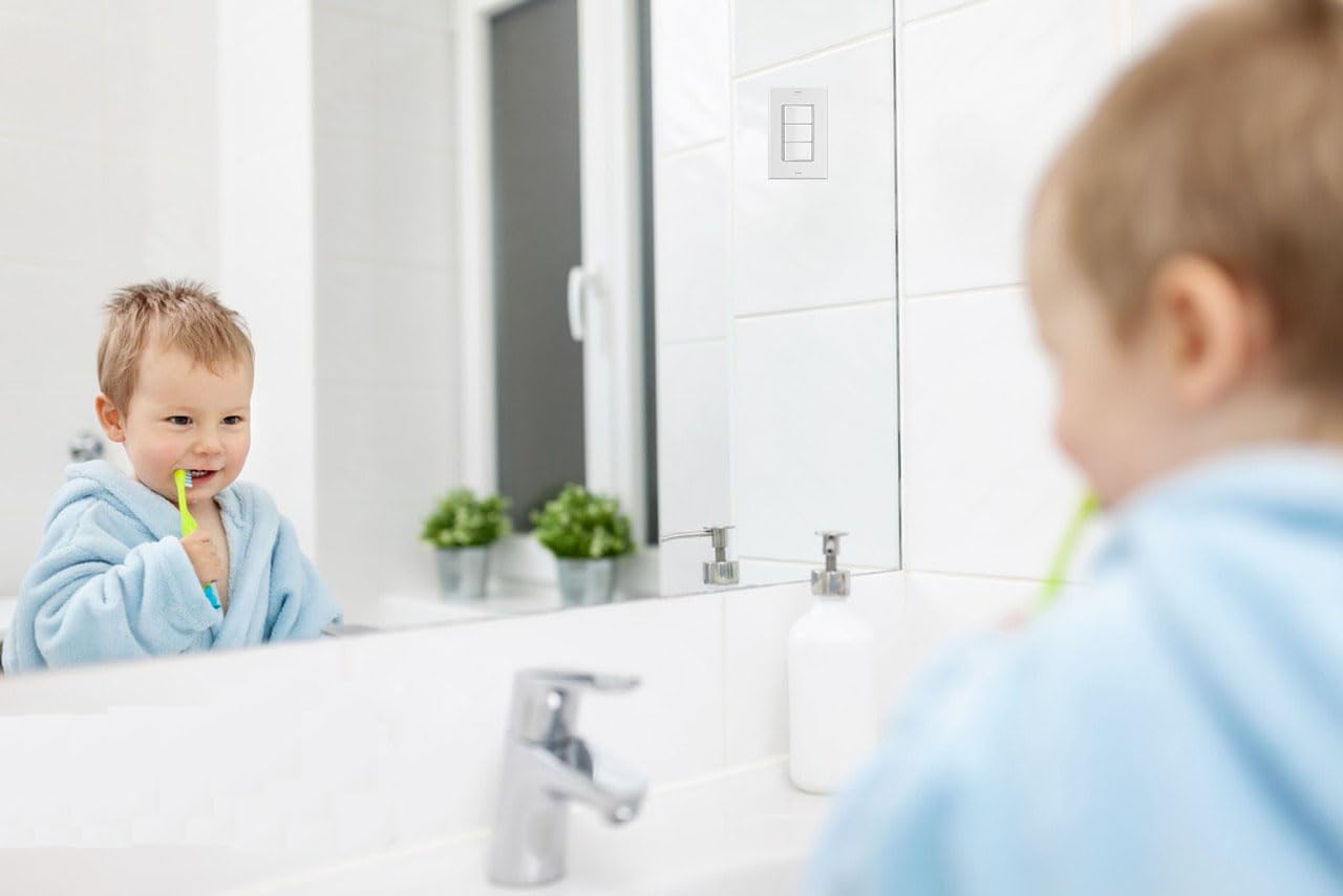 Decora Light Switch Outlet Wall Plate Cover 1-Gang Electrical Device Faceplates Unbreakable Thermoplastic Standard Size Glossy Finish White (10 Pack)