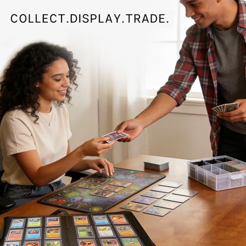 Trading Card Binder with 252 Top Loaders & Sleeves - Protect Your Collection