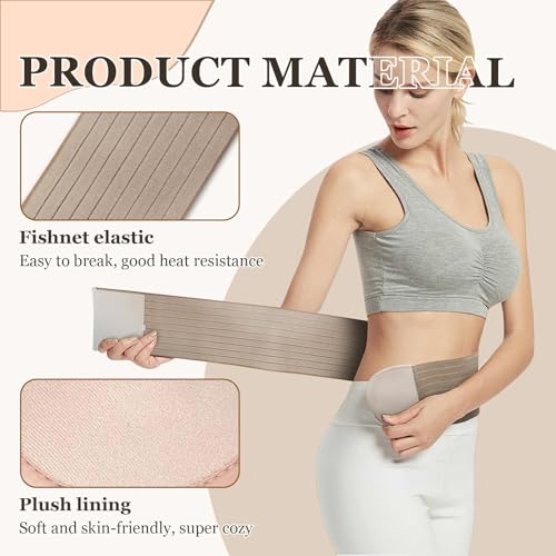 Hernia Belt for Men and Women with Compression Pad – Abdominal Binder, 37-42 in (Size L)