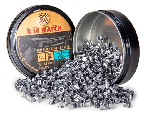 RWS R10 Match Plus .177 Caliber Pellet Gun Pellets - Light 7 Grains, 100 Count
