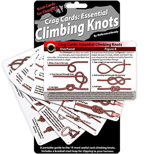 Portable Waterproof Climbing Knot Cards - 19 Essential Knots