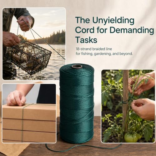 Toddmomy Braided Nylon Fishing Net Repair Line 17.50x10x10cm Durable, Multi-Use Rope