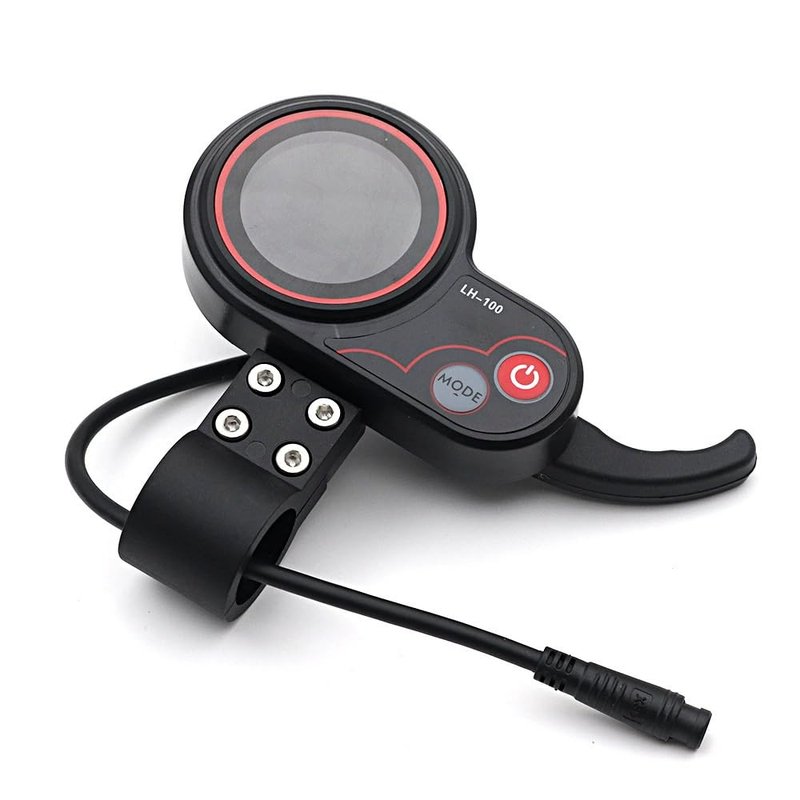 Wokyo LH-100 Electric Scooter LCD Display Throttle with Thumb Control, 6 Pin Communication Instrument, Electric Scooter Thumb Throttle with 2 in 1 Speedometer Manual Control Panel