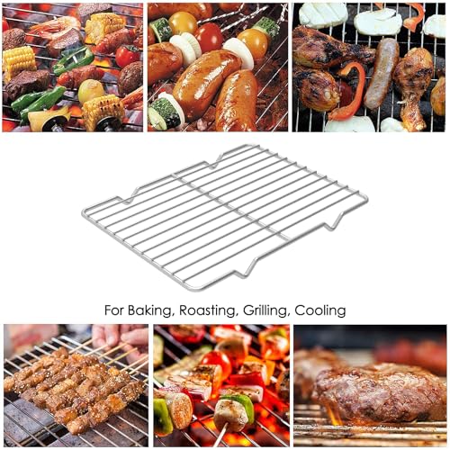 Stainless Steel Cooling Racks Set of 2 - Oven Safe Baking & Roasting Grids, 7.8x10.2 inches