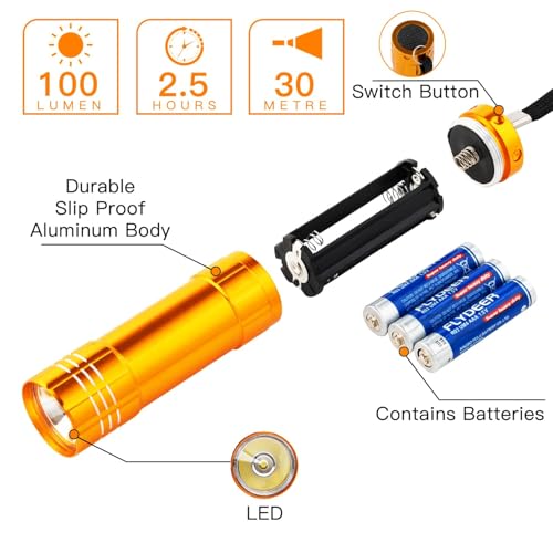 KunHe 24 Pack Small Mini Cheap Flashlights Bulk with Batteries Aluminum LED Bulk Flashlight for Party Favor Emergency Power Outage Gift to Operation Christmas Child Items Bulk Christmas Gifts