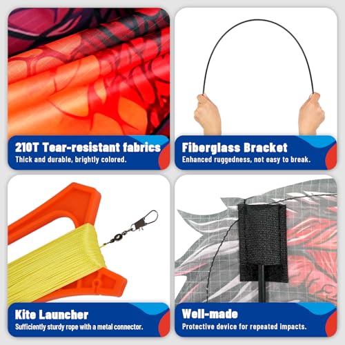 Complete Kite Package with Handle, Line & Accessories – Easy to Fly for Kids & Adults