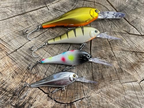 Bandit Walleye Shad Crankbait - Fruit Dots / WS2 (2-11/16") - Realistic Shad Profile for Freshwater Fishing