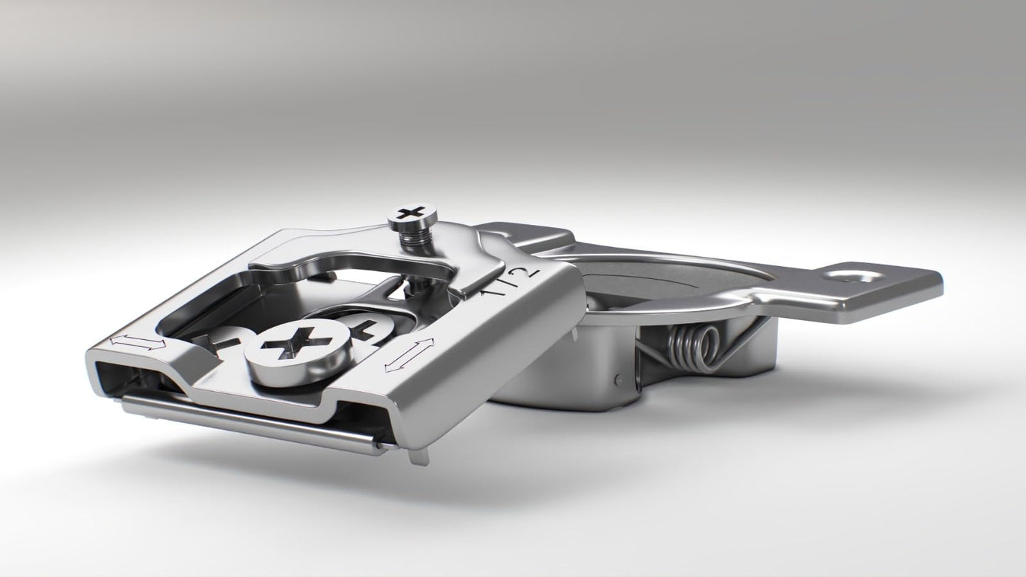 Berta 60-Pack, 1/2 inch Overlay Soft Closing Face Frame Cabinet Hinges, 105 Degree 6-Ways 3-Cam Adjustment Concealed Kitchen Cabinet Door Hinges with Screws (1/2 in. Overlay, 60 Pieces)