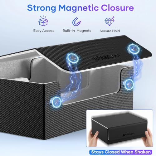 Bulk Trading Card Storage Box for 1800+ Cards with Magnetic Closure