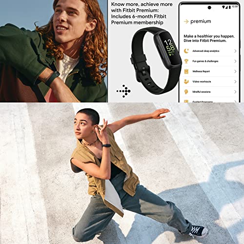 Fitbit Inspire 3 Health & Fitness Tracker - Black Bundle with Bands & Accessories