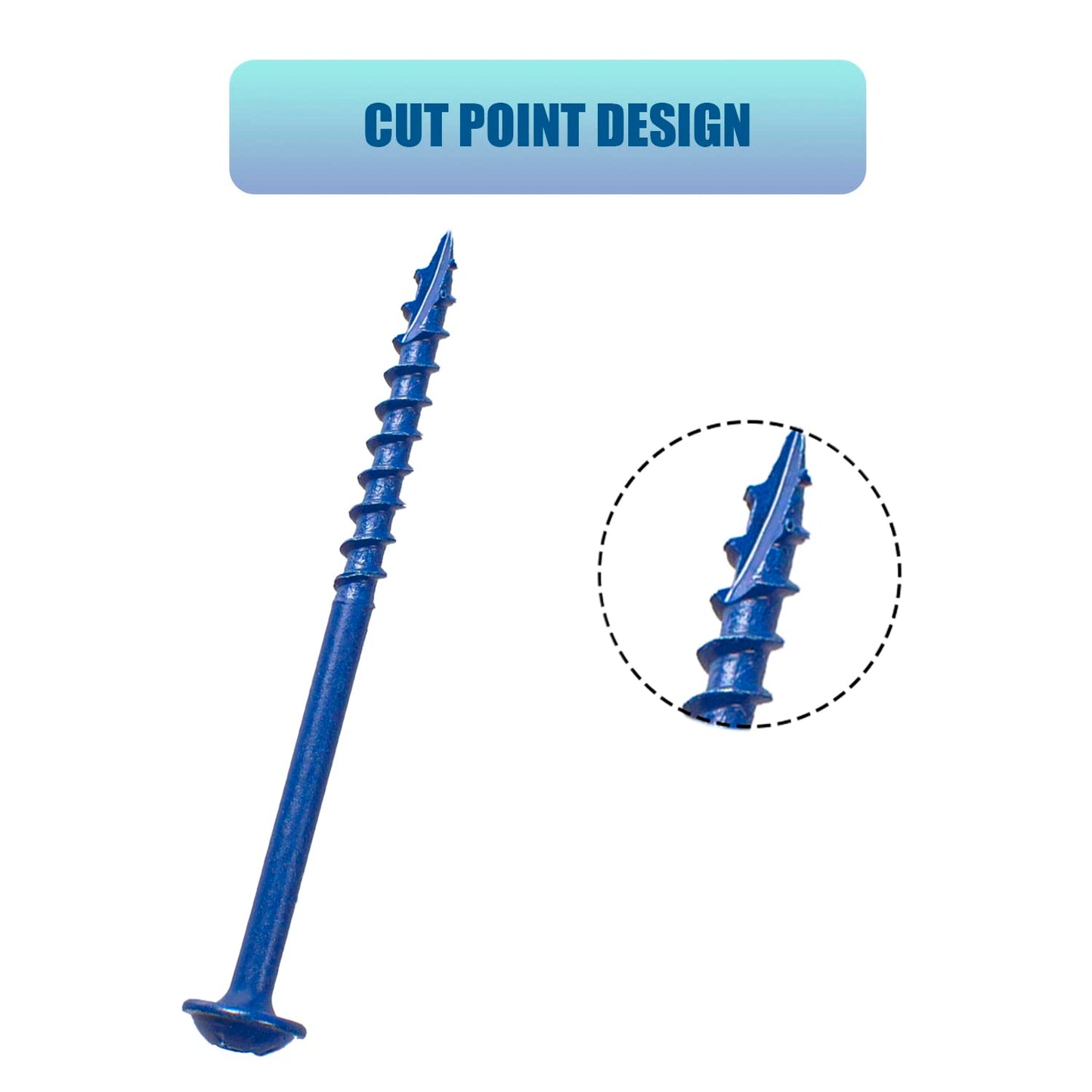 LUPANTER #8×1 Inch Pocket Hole Screws,500 Pcs,Exterior Wood Screws for Wood Working with Blue Coated,Square Drive Head…