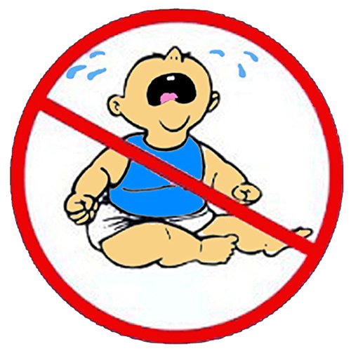 No Cry Babies Hard Hat Stickers - 4 Piece Set, Funny Decals