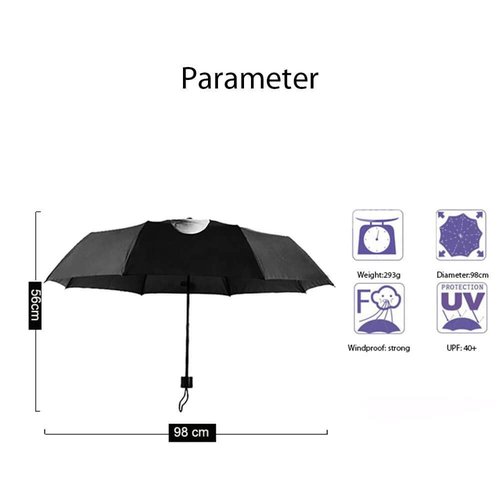 Dunudun Compact Umbrella,Golf Umbrella,Windproof Travel Umbrella,Black Umbrella,Middle Finger Umbrella,Compact Folding Reverse Umbrella with Case For Gifts