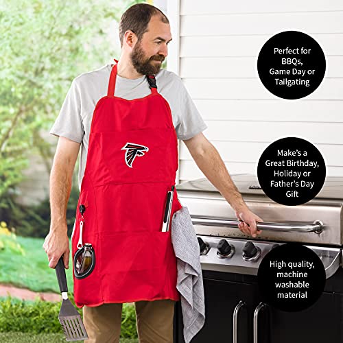 Adjustable Atlanta Falcons Grill Chef Apron with Pockets & Bottle Opener