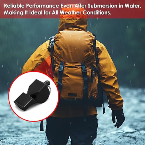 Pealess Sports Whistle with Lanyard - 120dB Sound - 5 Pack
