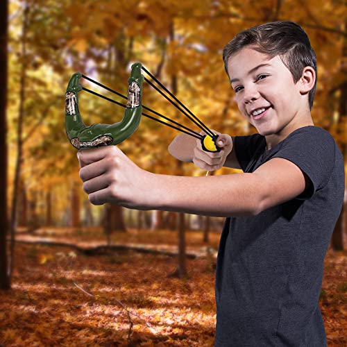 NKOK Realtree Camouflage Handheld Slingshot Set with Foam Balls & Targets - Ages 6+