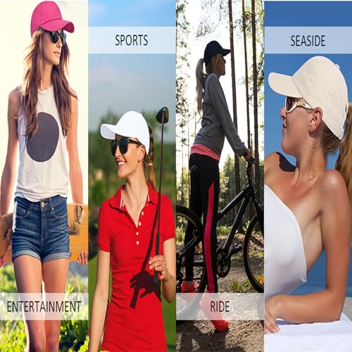 Adjustable Quick Drying Cross Ponytail Baseball Cap - Black