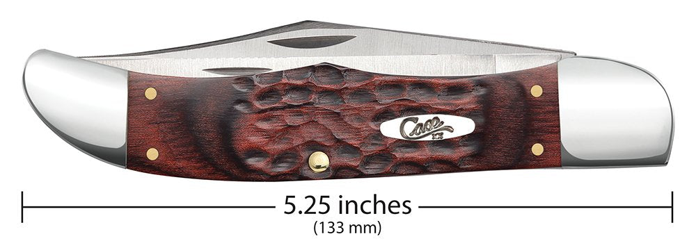 Case WR XX Pocket Knife Brown Rosewood Folding Hunter Item #189 - (6265Sab SS) - Length Closed: 5 1/4 Inches