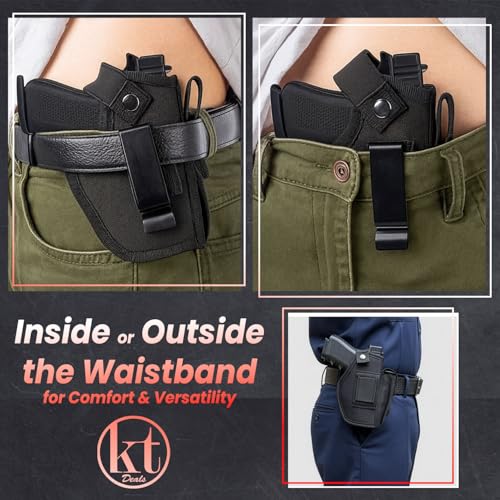 Universal Gun Holster for Concealed Carry - Adjustable IWB/OWB