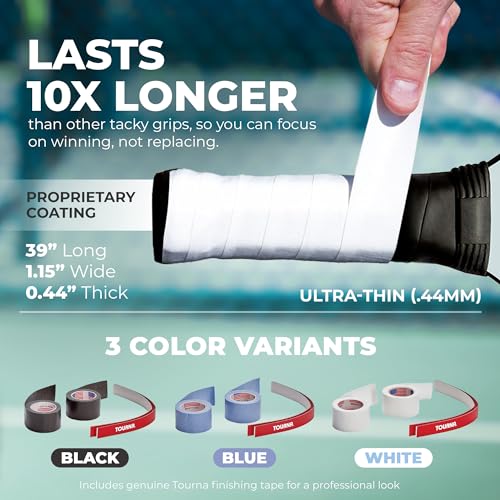 Pickleball Mega Tac Overgrip - Extreme Tacky Grip - White