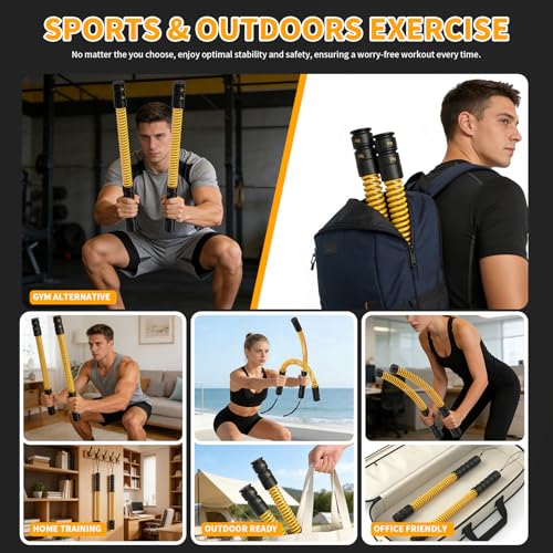 Ropeless Battle Ropes 4.0 - Heavy Duty Portable Steel Core, Standard