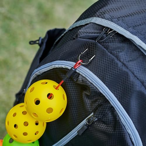 Pickleball Ball Holder Cable Set - Holds 3 Balls, 2 Pack
