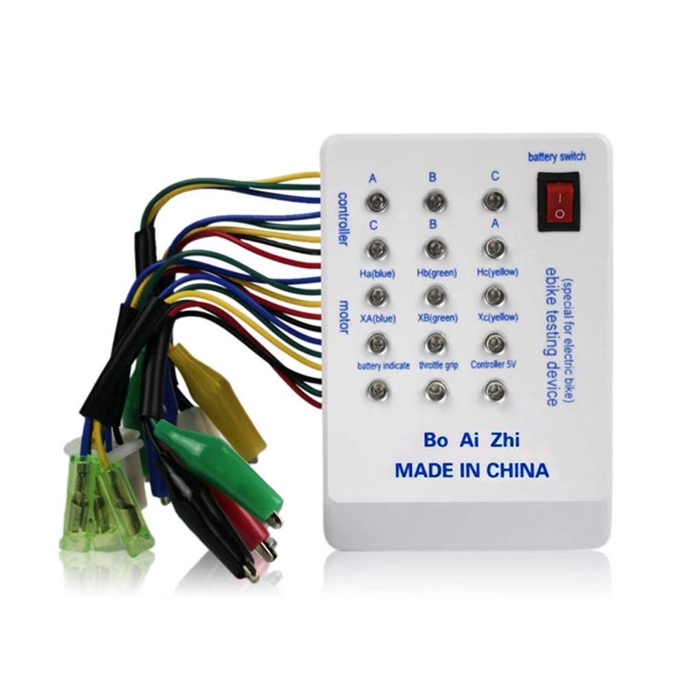 24V/36V/48V/60V/72V Electro Car E-Bike Scooter Brushless Motor Controller Tester for Teste Motor Coil (White)