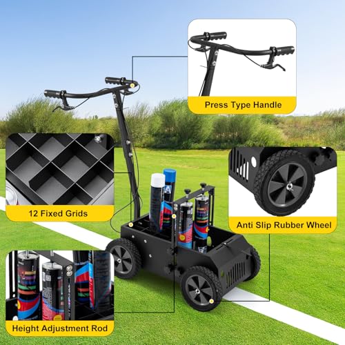 Adjustable Line Striping Machine for Parking & Roads - 3.9-5.1 Inch Width