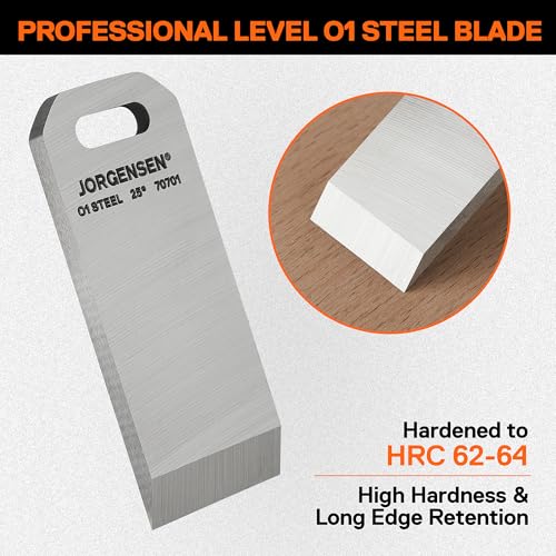 JORGENSEN Mini Block Plane Blade - for Mini Wood Planer, Professional Level O1 Steel Blade, High Hardness & Long Edge Retention, 3mm Thickness Replacement Blade