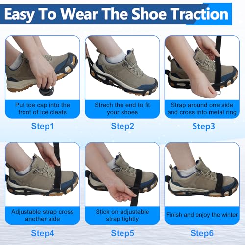 Spikeless Shoe Cleats - Anti-Slip Rubber Covers for Roofing & Wet Surfaces - Large/X-Large