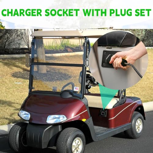 48V Golf Cart Charger Receptacle & Plug for EZGO RXV OEM #604321 611218
