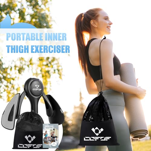 Adjustable Resistance Thigh Trainer - 15-70LB - Black Gray