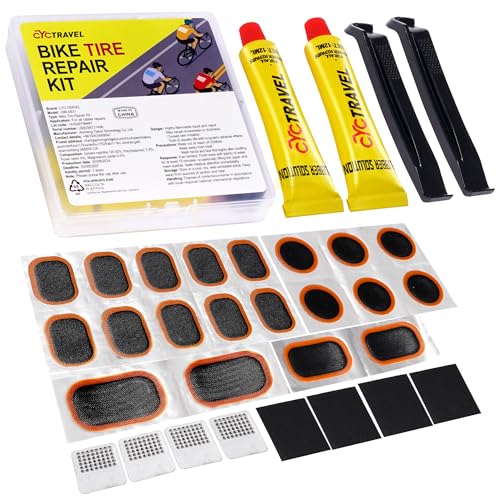 Bicycle Tire Repair Kit - 20 Pcs Puncture Patch Set, Standard Model