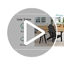 Homenjoy Grey Outdoor Side Table - Small Round Patio End Table for Garden & Lounge