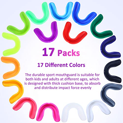 Boao 17P Kids Mouth Guards with Case – Football Soccer, Soft Silicone