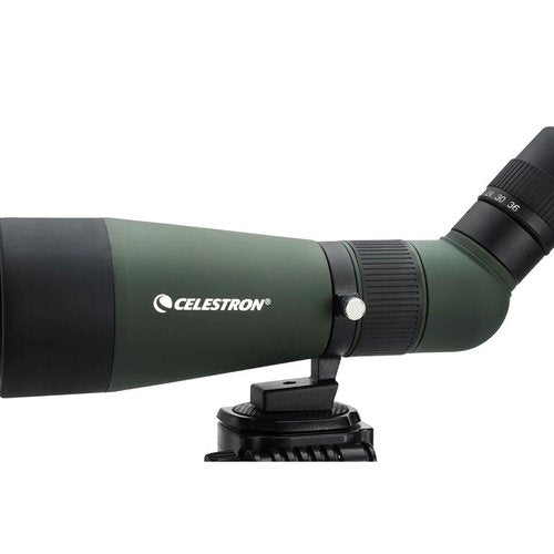 Celestron – LandScout 60mm Angled Spotting Scope – Fully Coated Optics – 12–36x Zoom Eyepiece – Rubber Armored – Tabletop Tripod and Smartphone Adapter