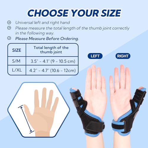 YiYame L/XL Trigger Thumb Splint for Dequervain's Tendonitis & Arthritis Support